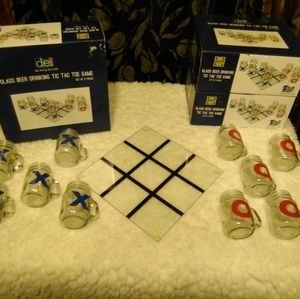 Glass beer drinking Tic tac toe Game(bundle reserv